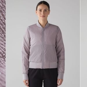 Lululemon Non-Stop Bomber *Reversible Dark Chrome EUC